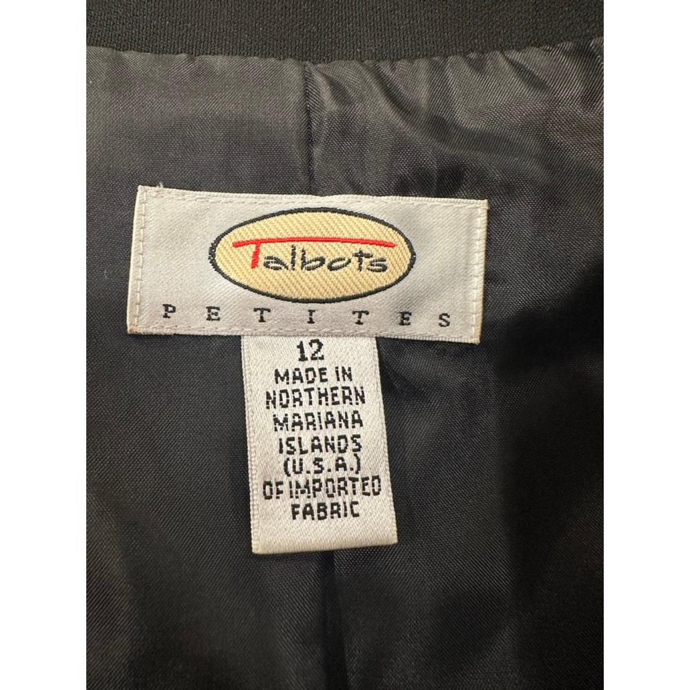 Talbots Black Petite Trench Coat Women's 12 Petite - Picture 5 of 11